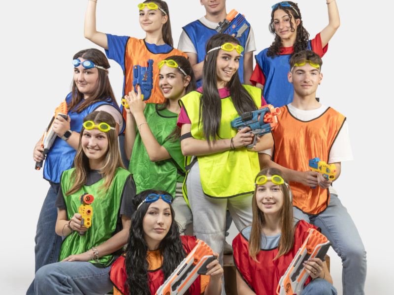 Fortnite - squadra blu con Nerf
